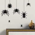 thumbnail image 2 of Gupgi 1pc Halloween Spider Stickers Funny Black Spider Clings Decals PVC Labels Decor for Wall Window Shop, 2 of 8