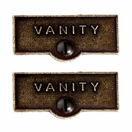 2 Switch Plate Tags VANITY Name Signs Labels Cast (Best Vanity Plate Names)