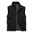thumbnail image 2 of Zedker Men Couples Zip Outdoor Winter Warm Sport Vest Sleeveless Pockets Jacket Coat with Pockets Black L, 2 of 8