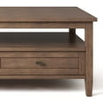 thumbnail image 4 of Simpli Home Warm Shaker Solid Wood 48 inch Wide Transitional Coffee Table in Rustic Natural Aged Brown, 4 of 9