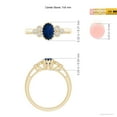 thumbnail image 5 of Angara Natural 0.85 Ct. Blue Sapphire with Diamond Vintage Inspired Ring in 14K Yellow Gold for Women (Ring Size: 12), 5 of 10