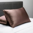 thumbnail image 6 of Fishers Finery 25mm 100% Pure Mulberry Silk Pillowcase 2 Pack (Brown, Standard 2 Pack), 6 of 6