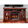 eFlame USA Jackson Fireplace TV Stand 60" x 33" Warm Cherry Finish