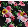 thumbnail image 3 of Soimoi Cotton Cambric Fabric Flower & Leaves Watercolor Print Sewing Fabric Yard 42 Inch Wide, 3 of 7