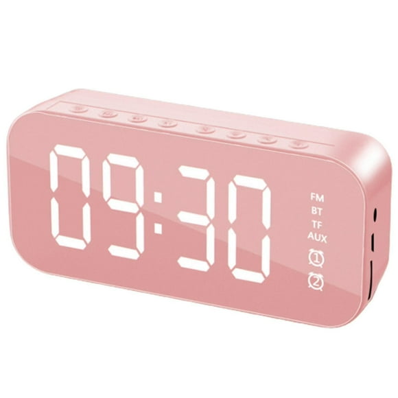 Multifunctional Stereo Bluetooth Compatible Speaker With Alarm Clock Time Display Fm Radio For Home