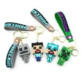 thumbnail image 1 of Minecraft Car Key Chain, Keychains Ring Key Fob Decoration Accessories For Kids Birthday Gift, ALL 4 Shape, 1 of 2