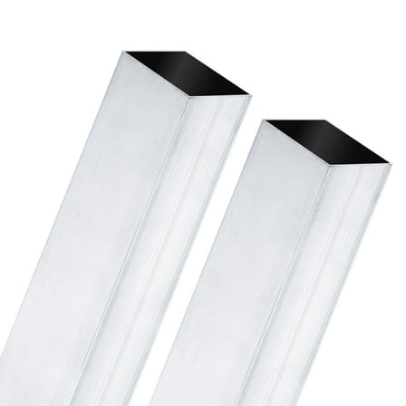 2-Pack 300mm 6063 Aluminum Square Tube, 30x30mm Outer Width 1mm Wall Thick Seamless Aluminum Tubing for Frame Construction