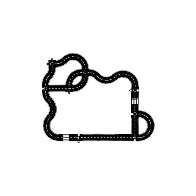 Flexible Rubber Road Puzzle Track for Toy Cars, Expandable Highway Playmat for Indoor And Outdoor Use, Creative Building Toy for Designing Custom Race Tracks And Layouts