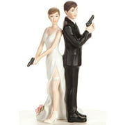 "Super Sexy Spy" Bride and Groom Cake Topper Figurine