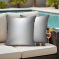 thumbnail image 5 of Grey Ombre Waterproof Outdoor Pillow Covers 18''x18'' Set of 2, Patio Furniture Cushion Covers for Chairs, Gray White Gradient Modern Abstract Art Decorative Pillow Cases for Garden/Pool/Beach, 5 of 9