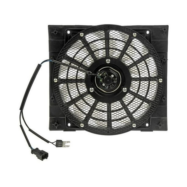 A/C Condenser Fan Assembly with Shroud Compatible with 1998 2007