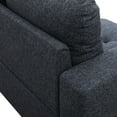 thumbnail image 4 of Hommoo 4 Seat Sectional Sofa Living Room Furniture Sets, Modern Flannelette L Shaped Couches and Sofas Model for Home, Black Grey(No Ottomans), 4 of 6