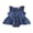 Blue, variant on BemeyourBBs Newborn Baby Girls Denim Romper Dress One Piece Western Cowgirl Outfit Cute Infant Baby Girls Summer Clothes Ruffled Collar Front Bow Jeans Dress Bodysuit Jumpsuit Playsuit