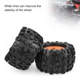 thumbnail image 4 of RC Car Wheel Tyre, Shock Resistant RC Car Wheel, RC Truck For RC Racing Car 1/8 Scale RC Car Orange Large, 4 of 8