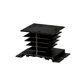 thumbnail image 1 of Cateissary Base de disipación de calor de relé de Metal, soporte de estado sólido en forma de T resistente al calor profesional, accesorios de pieza de Electrónica miscelánea 1 Fase Negro 80 mm, 1 of 6