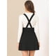 thumbnail image 5 of Falda De Tirantes Frontal Con Botones Y Correa De Vestido Informal Para Mujer Allegra K Día de San Patricio Negro XL, 5 of 5