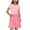 Pink-01, variant on Ugoldhm Cute Girls Striped Short Sleeve Crew Neck Summer Midi Dress with Pockets - Size 3-14