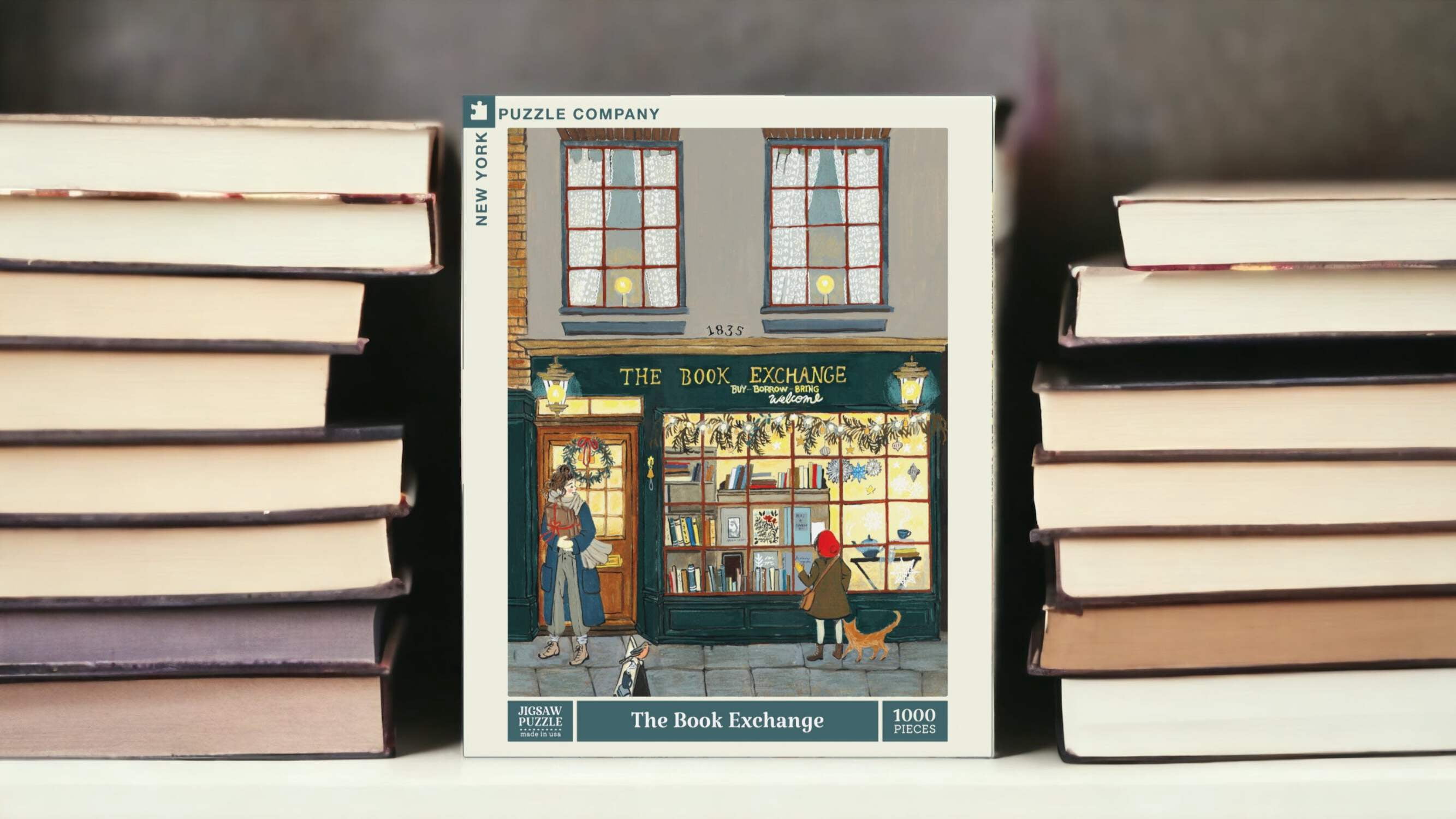 New York Puzzle Company The Book Exchange 1000 Piece Jigsaw Puzzle