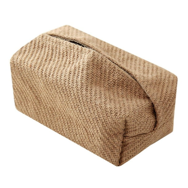 Bolsa De Tejido De Lino De Algodón Caja De Bombeo Rústica Bolsa De Almacenamiento De Escritorio Tejida Bolsa Organizadora Decorativa Para Dormitorio Sala De Estar Baño Escritorio Foto Prop seitruly HA027894-01