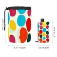 thumbnail image 5 of PhooArto Travel Cosmetic Bags Barrel Makeup Bag, Multifunctional Toiletry Bucket Bags Round Organizer Storage Pocket, Colorful Stones Dots Pattern, 5 of 6