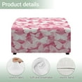 thumbnail image 4 of Xoenoiee Pink Butterfly Print Ottoman Cover Square, Stretch Jacquard Pattern Ottoman Slipcover, Storage Ottoman Cover Foot Stool Cover with Nonslip Elastic Bottom, S, 4 of 7
