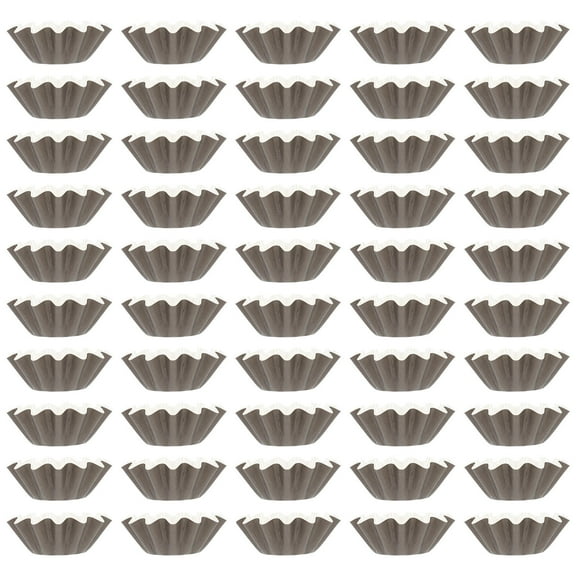 Soimiss 50Pcs Black Candle Wax Liner Tray with Leakproof Protective Coating