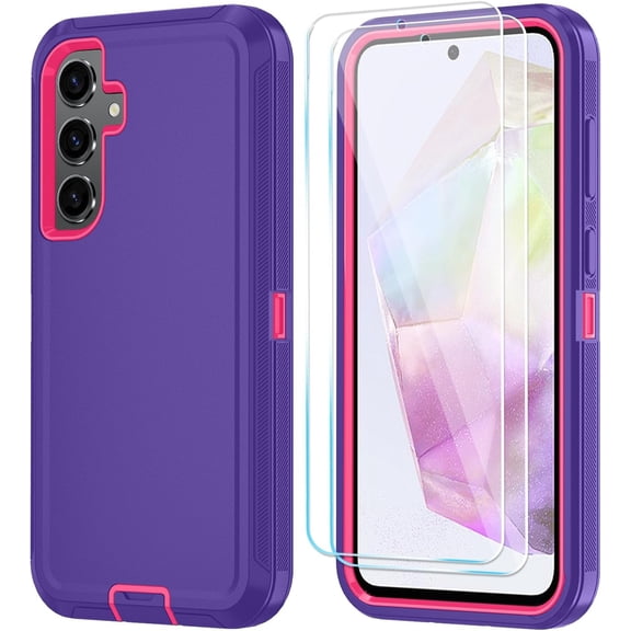 REQO Compatible with Samsung Galaxy S26 Case with HD Screen Protector, Heavy Duty Shockproof & Dropproof 3-Layer Cover Phone Case for Galaxy S26 6.3''