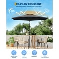 thumbnail image 4 of 7.5FT Patio Umbrella Outdoor, Market Umbrella, Table Umbrella with Push Button Tilt and Crank, 6 Sturdy Ribs UV Protection Waterproof for Garden, Pool, Deck, Backyard, 4 of 7
