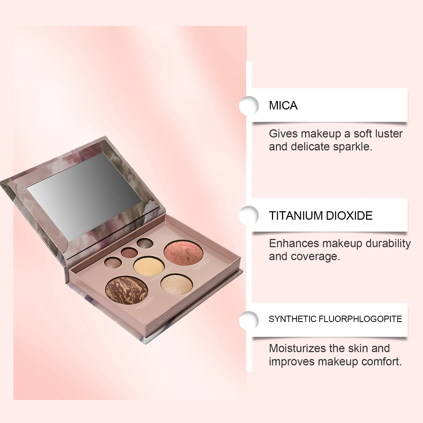 Alvantor Eyeshadow Palette, 7-in-1 Full Face Palette for Eyeshadow, Blush & Highlighter, Long-Lasting