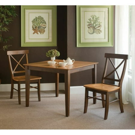 36 X 36 Dining Table With 2 X Back Chairs