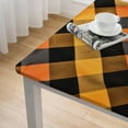thumbnail image 4 of HAOXIT Rectangle Checkered Tablecloth Waterproof Spillproof Wrinkle Resistant Heavy Weight Table Cloth Gingham Table Cover for Halloween Decoration 36*36, 4 of 7