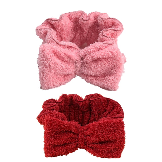 Diadema de spa – Paquete de 2 bandas para el cabello con lazo para mujer, banda para la cabeza de maquillaje facial, envolturas suaves para la cabeza para ducha, lavado de cara MFZFUKR BST3005047-2