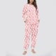 thumbnail image 1 of Conjunto de top y pantalones de poliéster con bolsillos largos y estampado de cuello redondo informal para mujer, 1 of 6