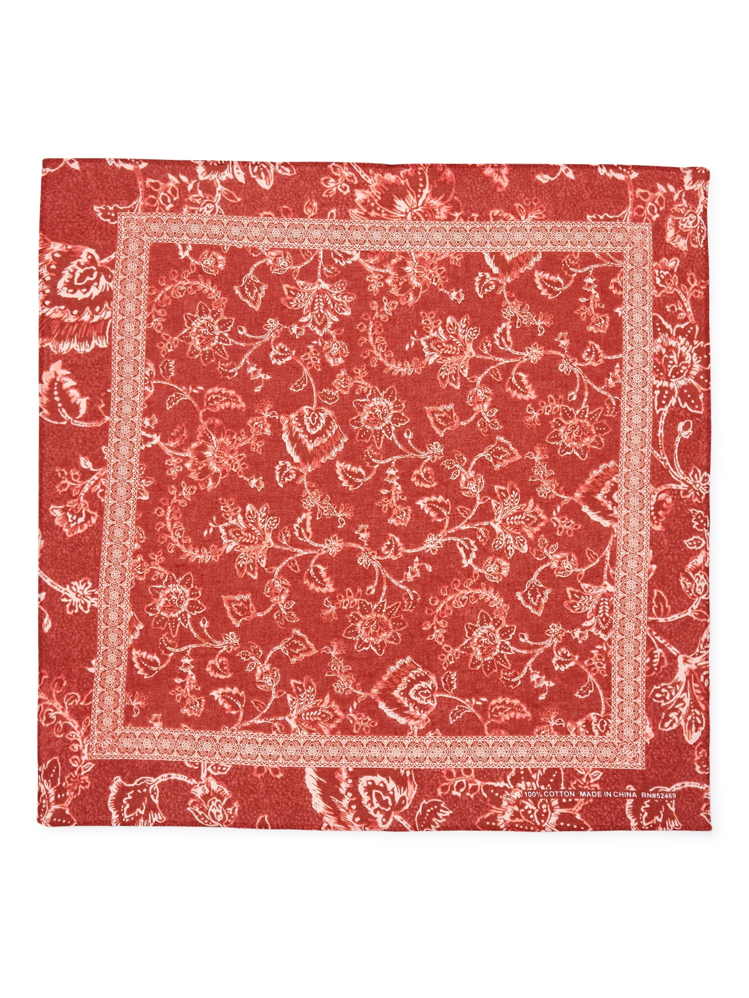 (2 pack) Time and Tru Women's Floral Bandana Burnt Orange