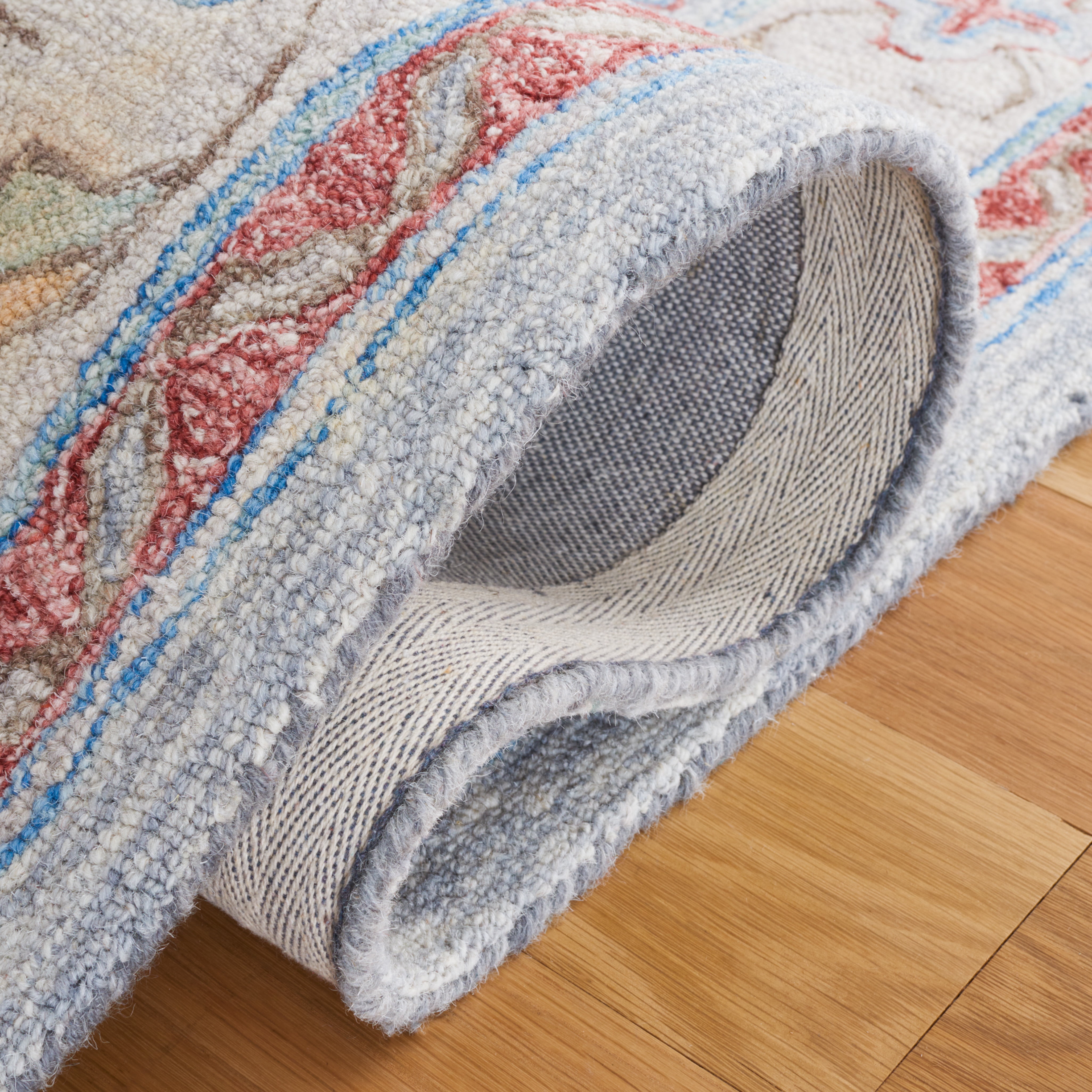 SAFAVIEH Metro David Medallion Area Rug, Grey/Rust, 6' x 6' Square