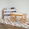 thumbnail image 2 of Humble Crew Journey Playroom in a Box, Kids 9 Bin Toy Organizer and 3pc Wood Table and Chair Set, Natural/White, 2 of 7
