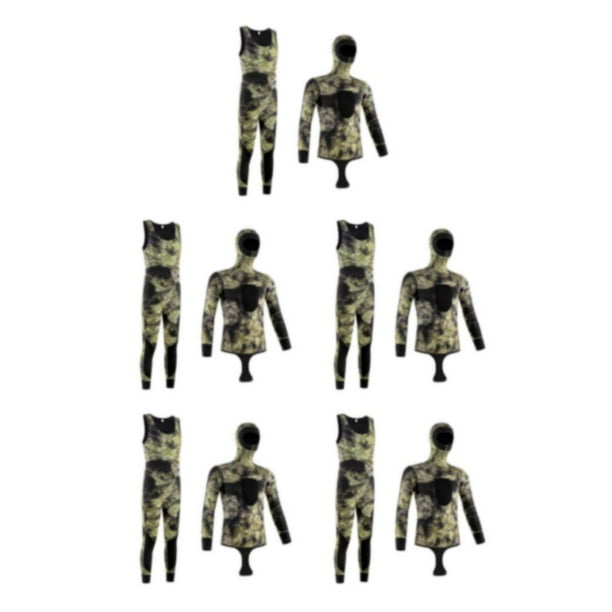 Naiovety Traje completo de camuflaje de neopreno resistente a los arañazos y resistente al desgaste para buceo y resistente a los arañazos 3MM Type2 NO2