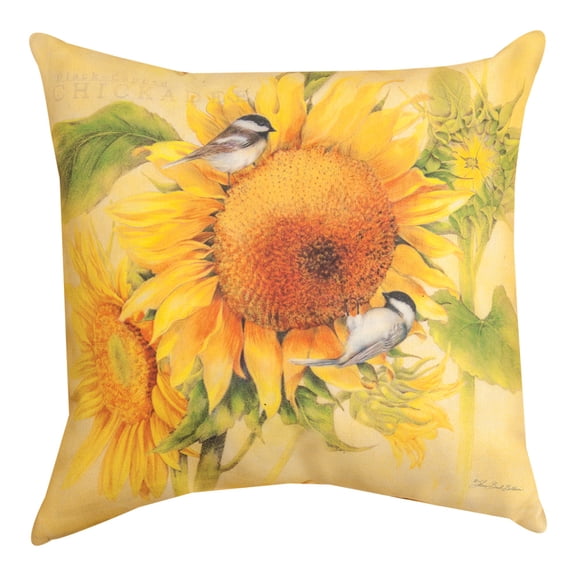 Home & Garden Chickadee's Feast Pillow Fabric Climaweave Slfast