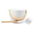 thumbnail image 3 of Retro Aluminum Sauna Bucket Barrel With sauna bucket Laddle Kit 5L White_Style A, 3 of 8
