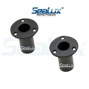 SeaLux Marine Extra Cup Mount Set for Removable Folding Pontoon Ladders 1-1/4" tubing/Ladder Insert Plugs