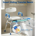 thumbnail image 4 of Bluelog Sliding Shower Chair, Extra-Wide 360° Swivel Seat Transfer Bench, Adjustable Height for Elderly & Disabled Inside Shower, 4 of 9