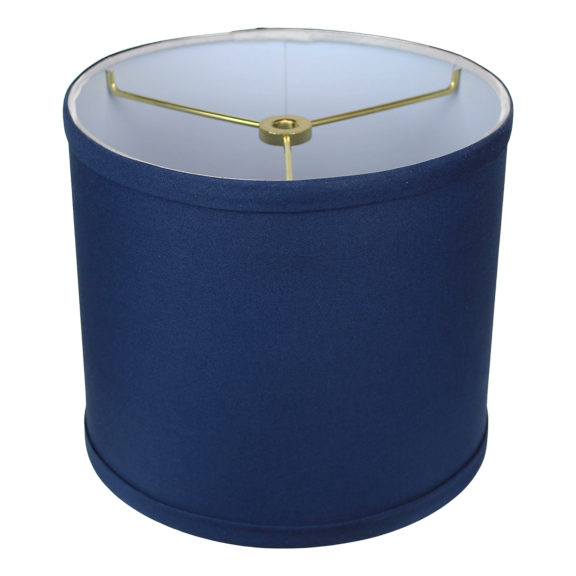 Fenchel Shades | 8" Top Diameter x 8" Bottom Diameter x 7 (Washer/Spider Attachment) Drum Lamp Shade - (Linen Navy Blue)