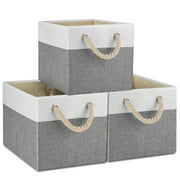 Closet Baskets and Bins for Shelves – Premium Storage Bins Baskets for Kid’s Room, Living Room, Office, Bedroom - Storage Baskets for Closet, Toys, Books - Basket 3 Pack
