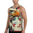 thumbnail image 2 of Balery Retro American Eagle Pattern Men's Workout Tank Top Gym Muscle Tee Fitness Bodybuilding Sleeveless T Shirt Quick Dry Fit Muscle Tank Top Slim-Fit Tank-Large, 2 of 7