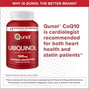 Ubiquinol CoQ10 100mg Softgels, Qunol Mega Ubiquinol 100mg - Superior Absorption - Active Form of Coenzyme Q10 for Heart Health & Healthy Blood Pressure Levels - 100 Count