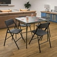 thumbnail image 2 of COSCO 34" Vinyl Folding Card Table with 4 Fabric Folding Chairs, Black, 2 of 9