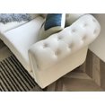 thumbnail image 5 of Chesterfield 3-Seater Velvet Button Tufted Sofa Couch with Rolled Arms Solid Wood Legs, 5 of 11