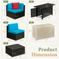 thumbnail image 7 of Devoko 8-Pieces Steel Sturdy Outdoor Conversation Sets with 50,000 BTU Propane Fire Pit Table, Blue, 7 of 7