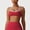#0456-Red, variant on Sports Bras for Women, V Neck Contrast Design, Padded Solid Color Activewear, Breathable Support for Yoga Pilates Fitness Gift