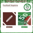 thumbnail image 4 of Juego de servilletas Litmirfu Football, 50 unidades, 3 capas, desechables, 4 of 7